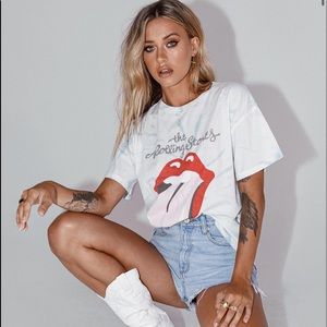 Princess Polly Rolling Stones oversized tee